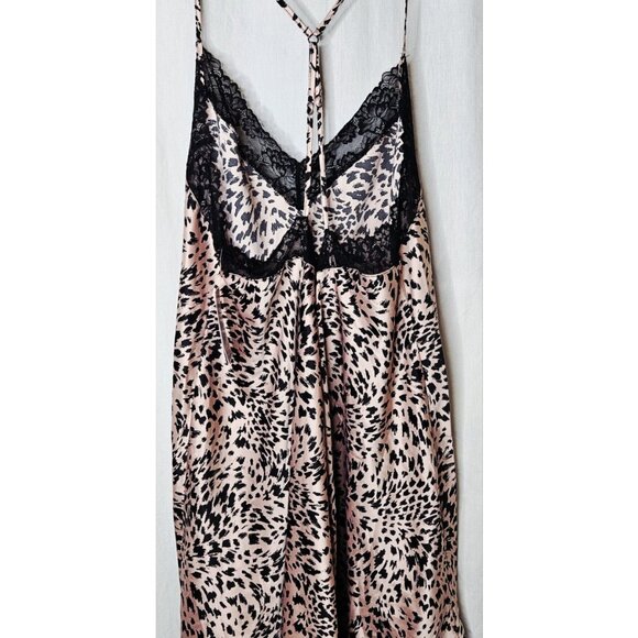 NWT Joyspun Womens Satin Chemise Animal Leopard Print Cheetah 3X (22W-24W) - Picture 5 of 6